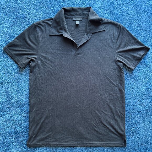 EXPRESS: sheer stripe polo knits - open collars - Picture 1 of 5